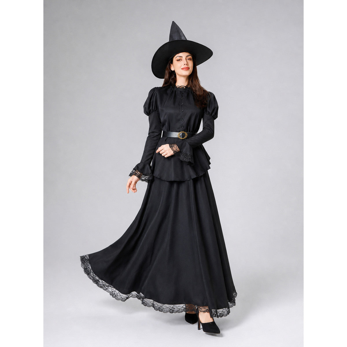 Witch Cosplay Costume: Dress, Hat, and Belt