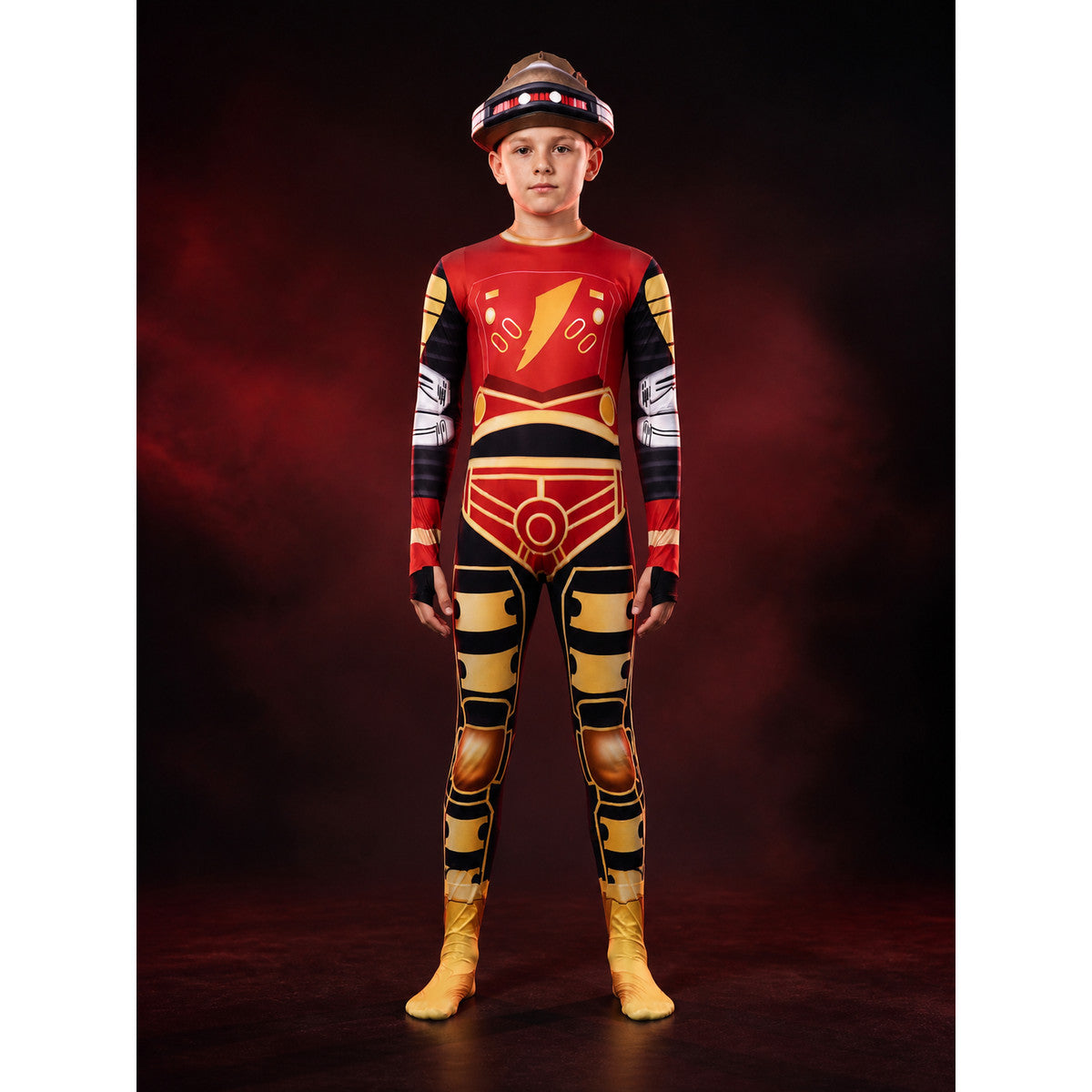 Dino Ranger Jumpsuit Costume, Sci-Fi Armor Design with Lightning Pattern main product view