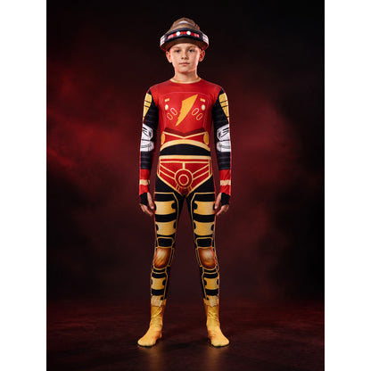 Dino Ranger Jumpsuit Costume, Sci-Fi Armor Design with Lightning Pattern main product view