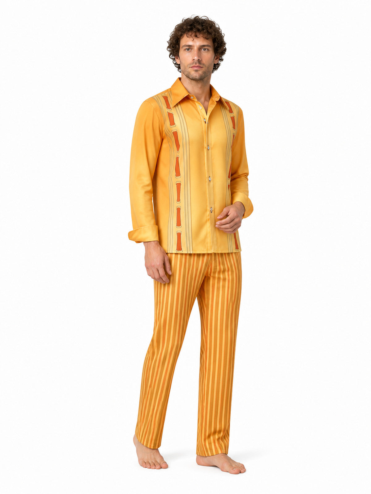 Camilo Bruno Yellow Striped Cosplay Costume