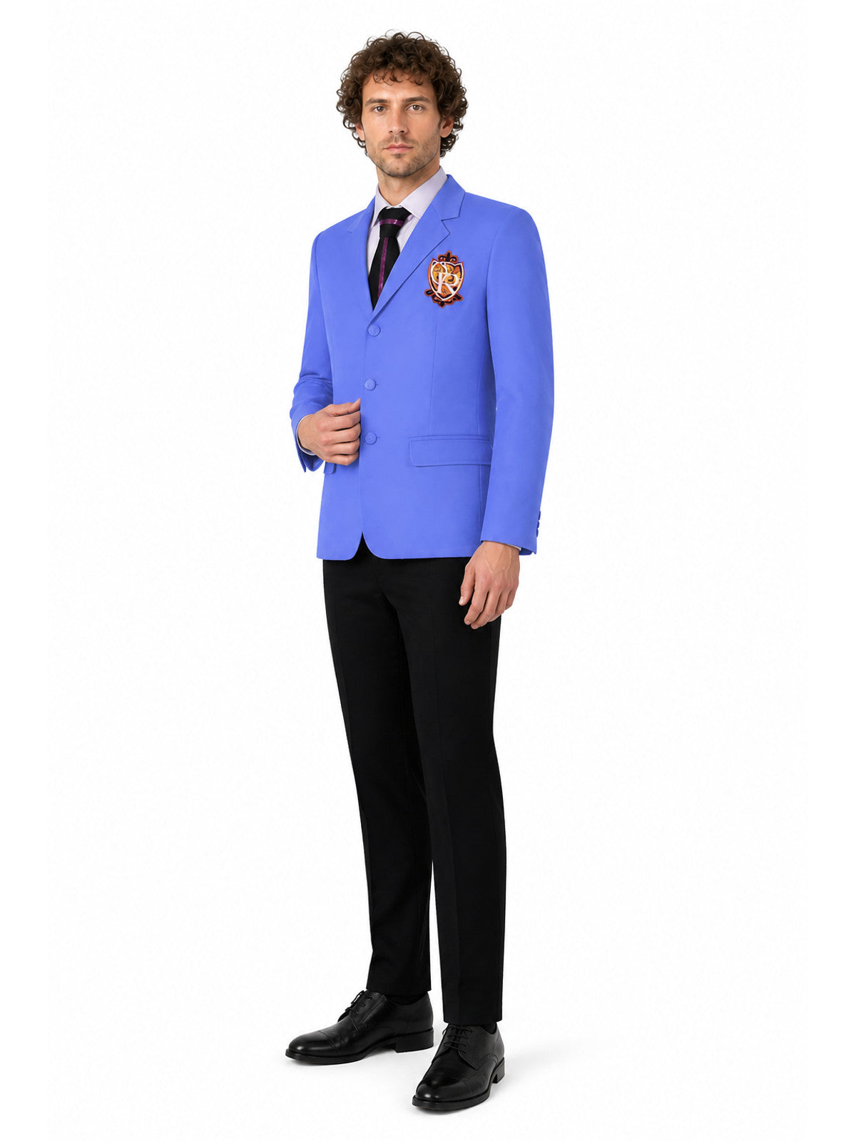 Blue School Cosplay Costume with Tie Costumes detail