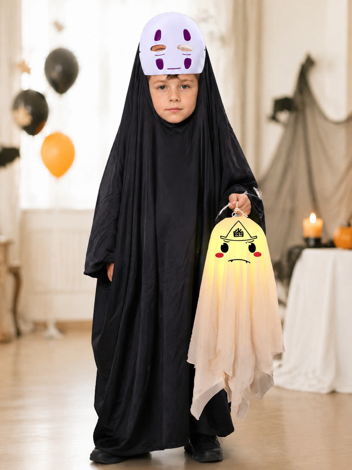 Children's Ghost Costume with Lantern lifestyle view