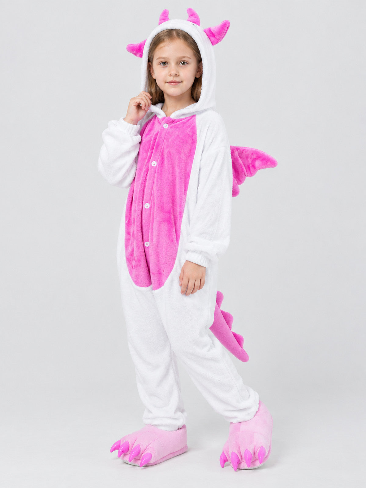 Kids' Dragon One-Piece Pajama with Tail