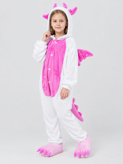 Kids' Dragon One-Piece Pajama with Tail