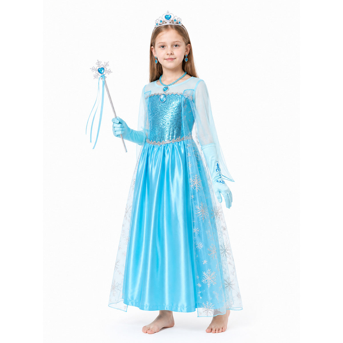 Elsa Princess Costume with Sequins and Accessories Costume Accessories detail