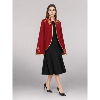 Red jacket with gold trim for a costume look occasion guide