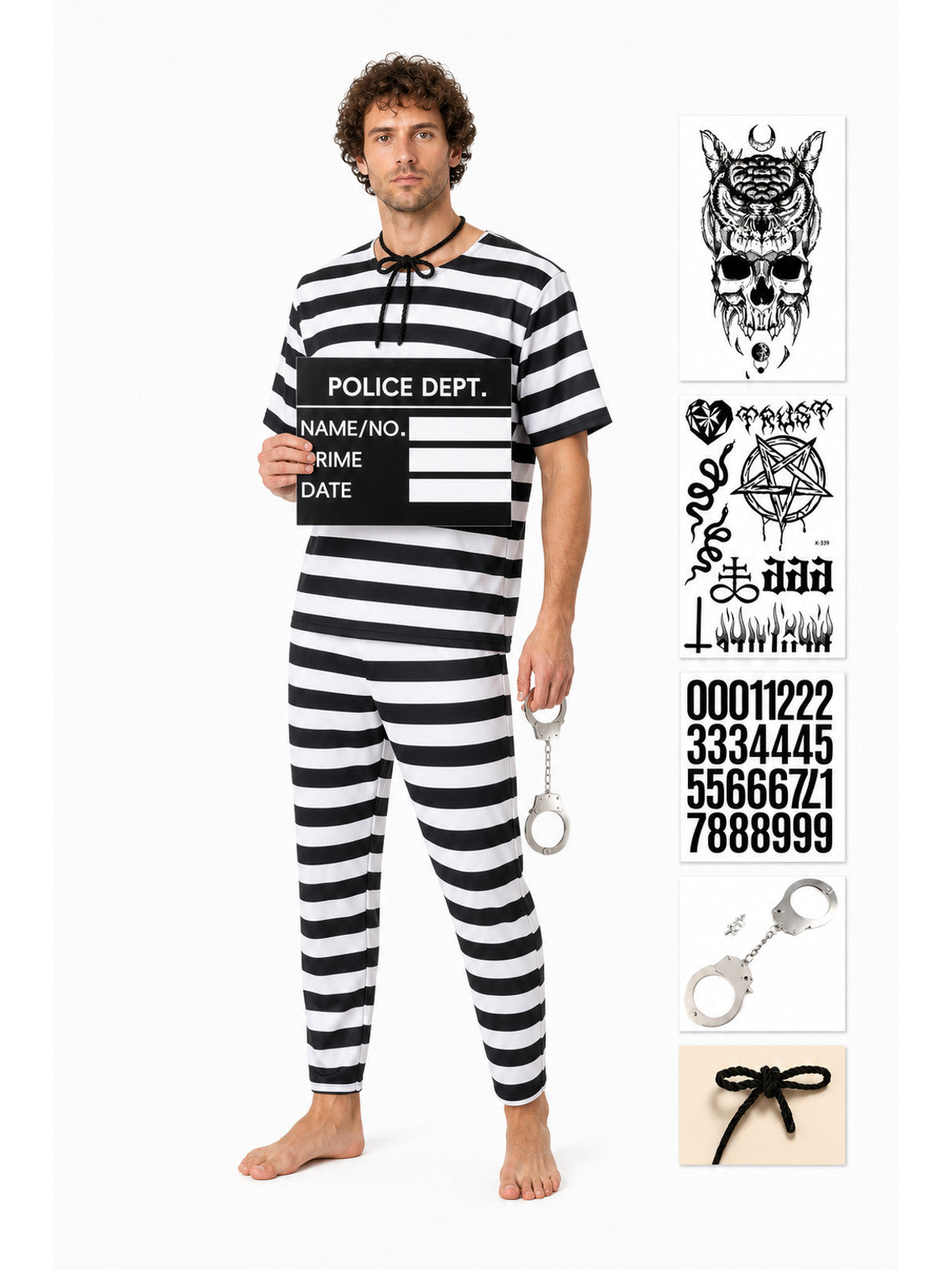 Prison Accessories Set for Role-Play Cosplay Costume Accessories detail