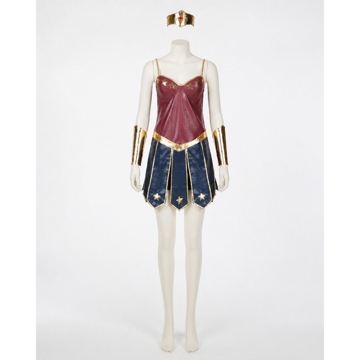 Cosplay costume with skirt, headband, and bracelets Costume Headwear detail