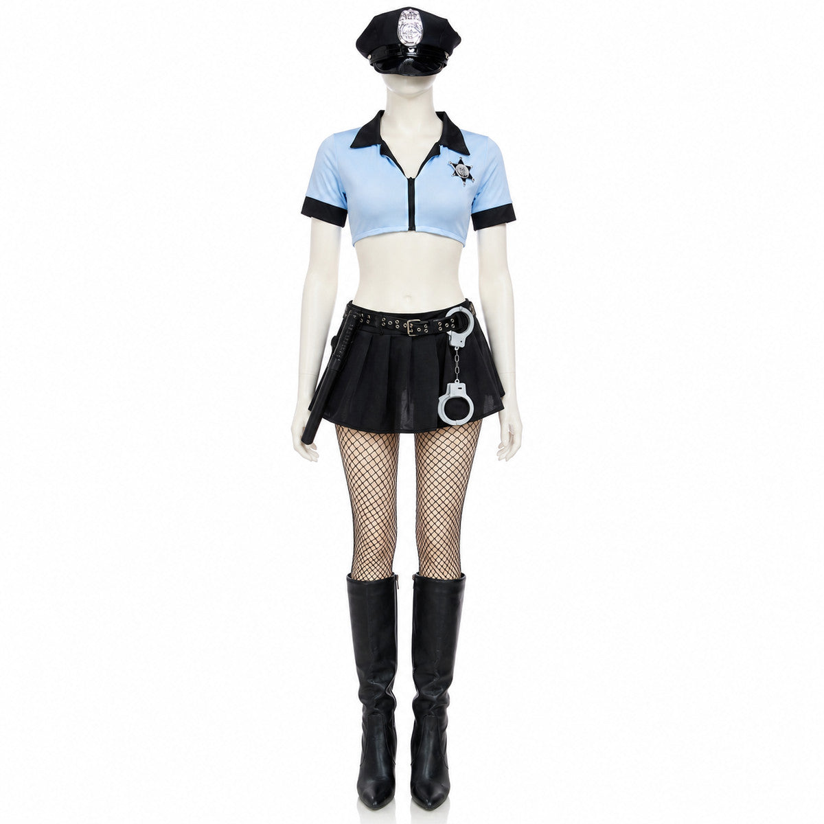 Police Cosplay Costume with Skirt and Peaked Cap lifestyle