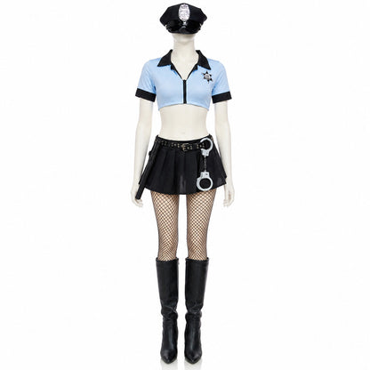 Police Cosplay Costume with Skirt and Peaked Cap lifestyle
