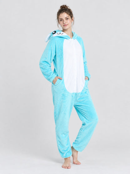 Insulated Kigurumi Jumpsuit with Hood and Face