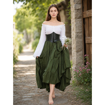 Renaissance-Style Costume Dress with Corset