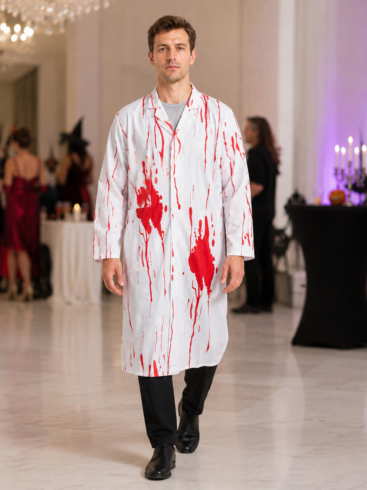 Doctor Costume: White Lab Coat with Red Splatter lifestyle view