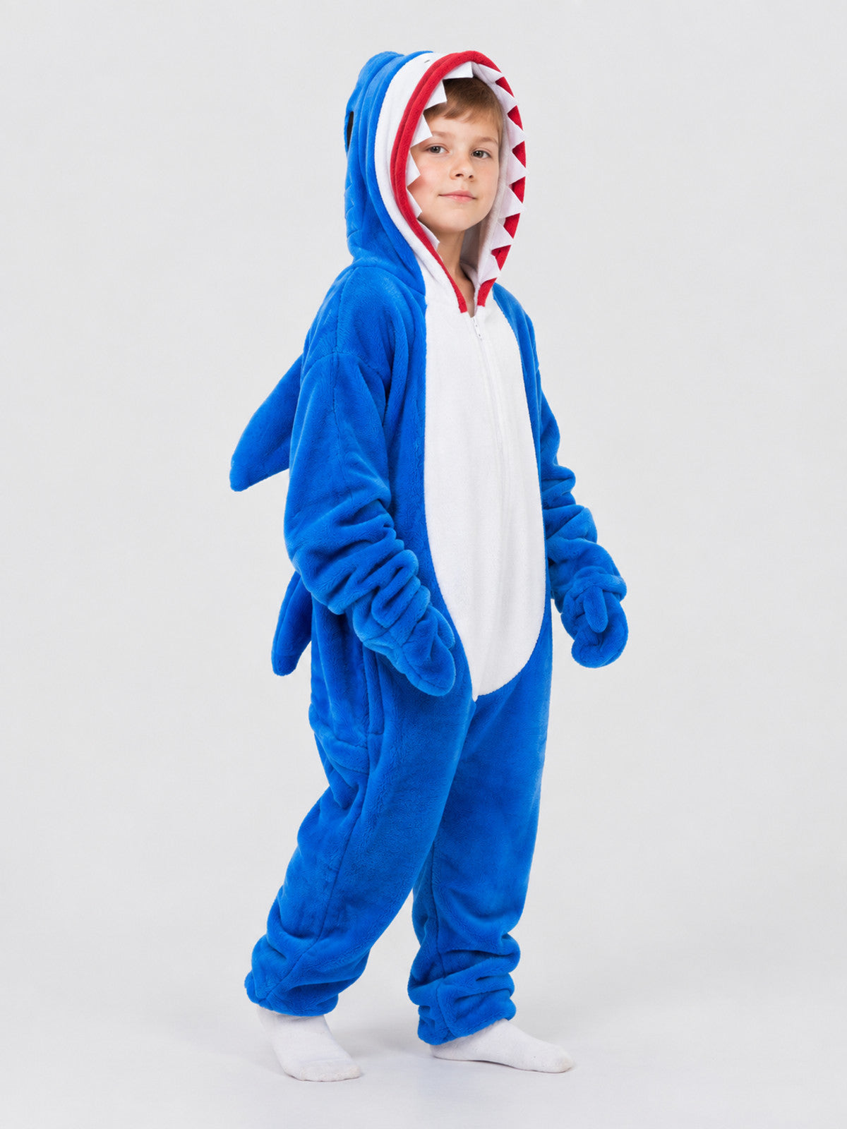 Shark Onesie Pajama with Hood and Fins