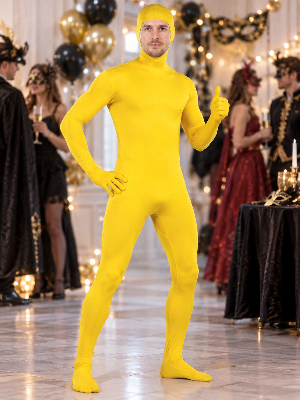 Yellow Milk Silk Cosplay Jumpsuit Costume