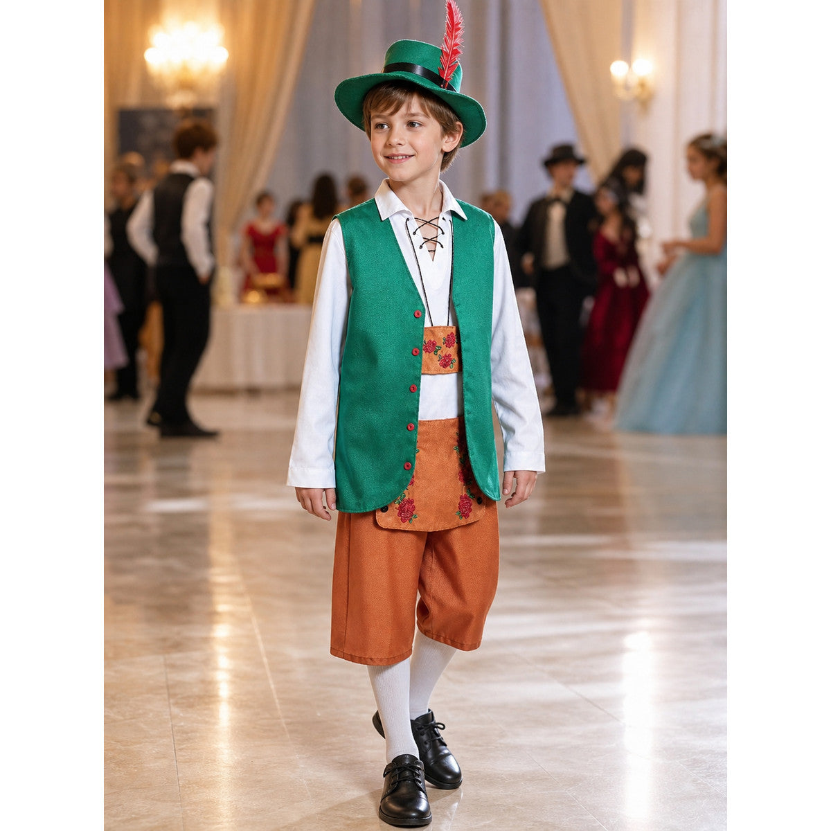 Bavarian-Style Carnival Costume with Hat