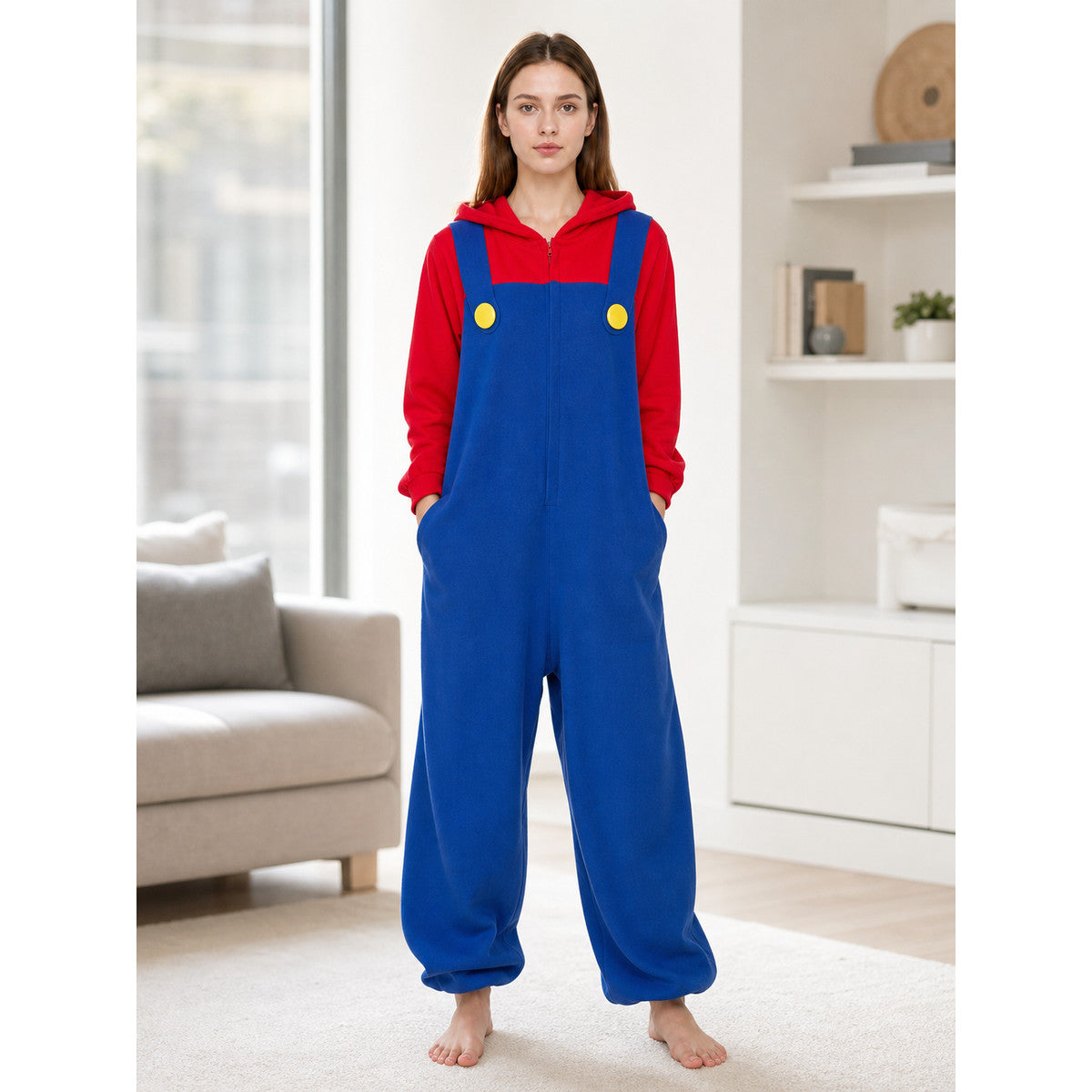 Super Mario-Style Costume with Cap lifestyle view