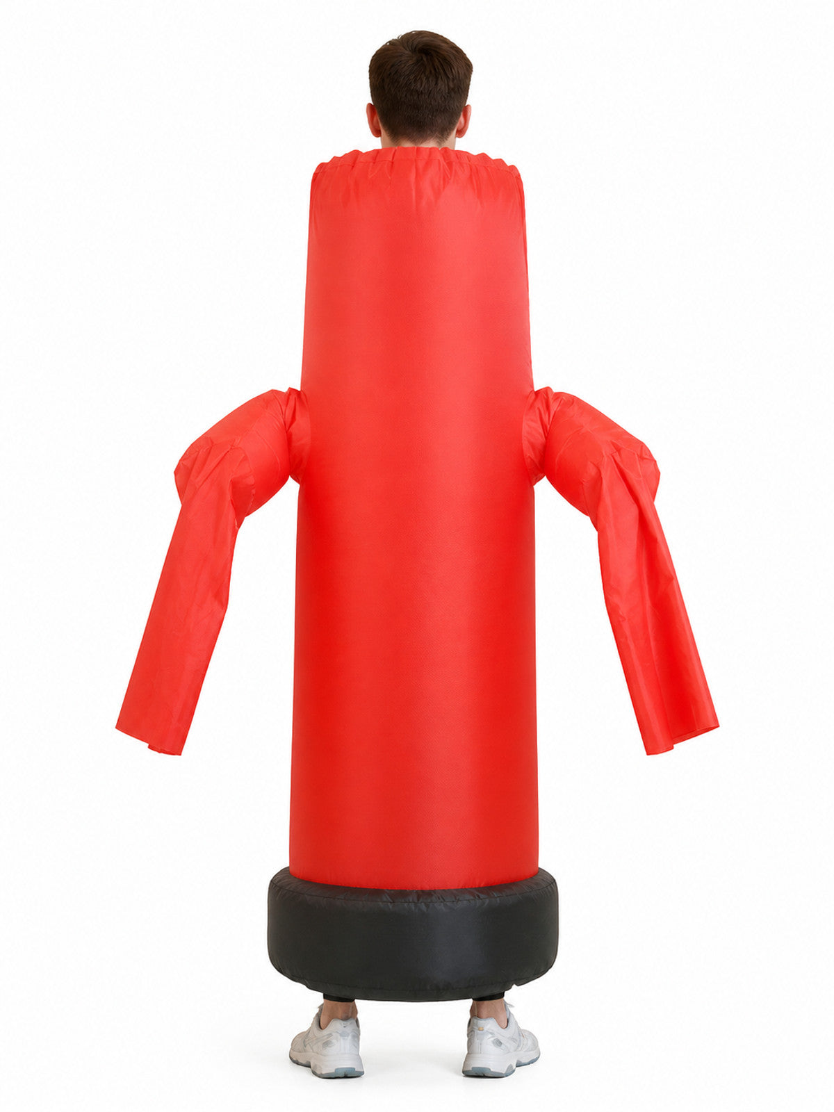 Inflatable Red Smiley Costume for Parties and Halloween back view