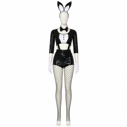 Rabbit Costume for Cosplay, Black and White with Ears