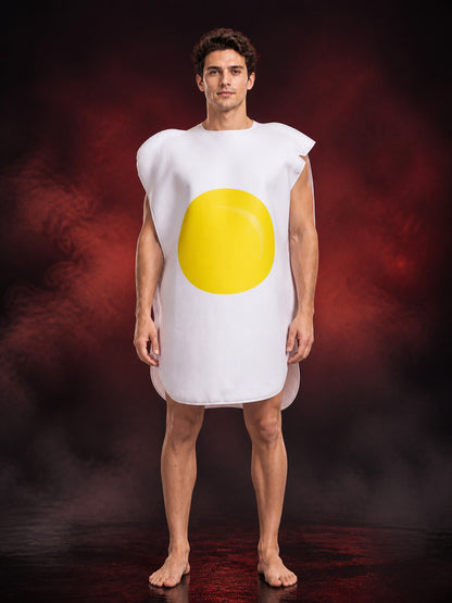 Unisex Adult Egg and Bacon Costume Bodysuit, Funny Food Party Outfit main product view