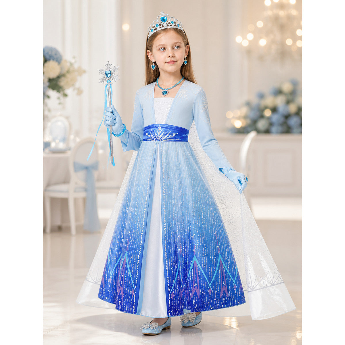 Snow Queen Carnival Costume for Halloween and Cosplay lifestyle view