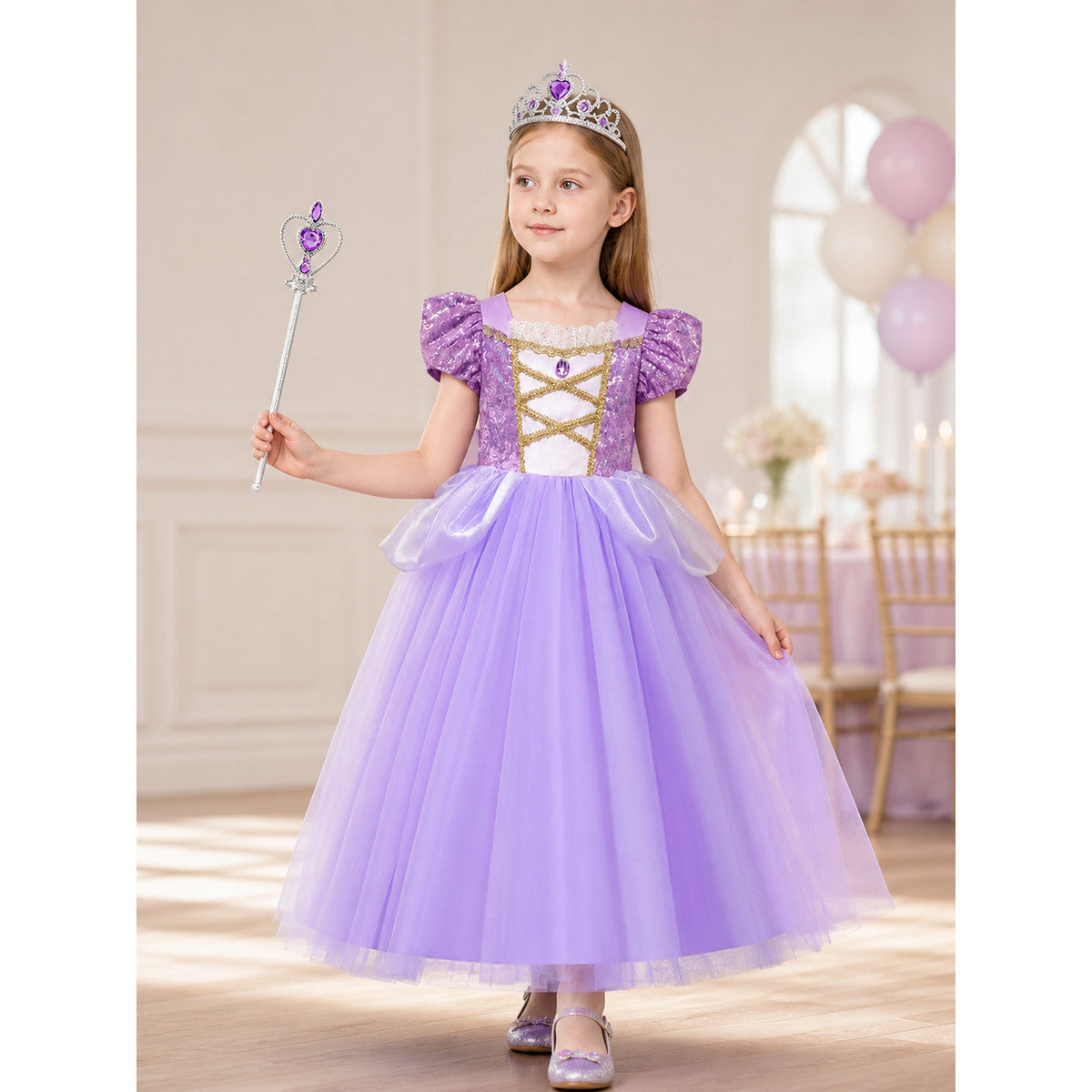 Purple Princess Costume for Halloween lifestyle view
