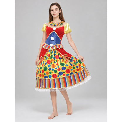 Clown Costume for Parties and the Stage on-model front view