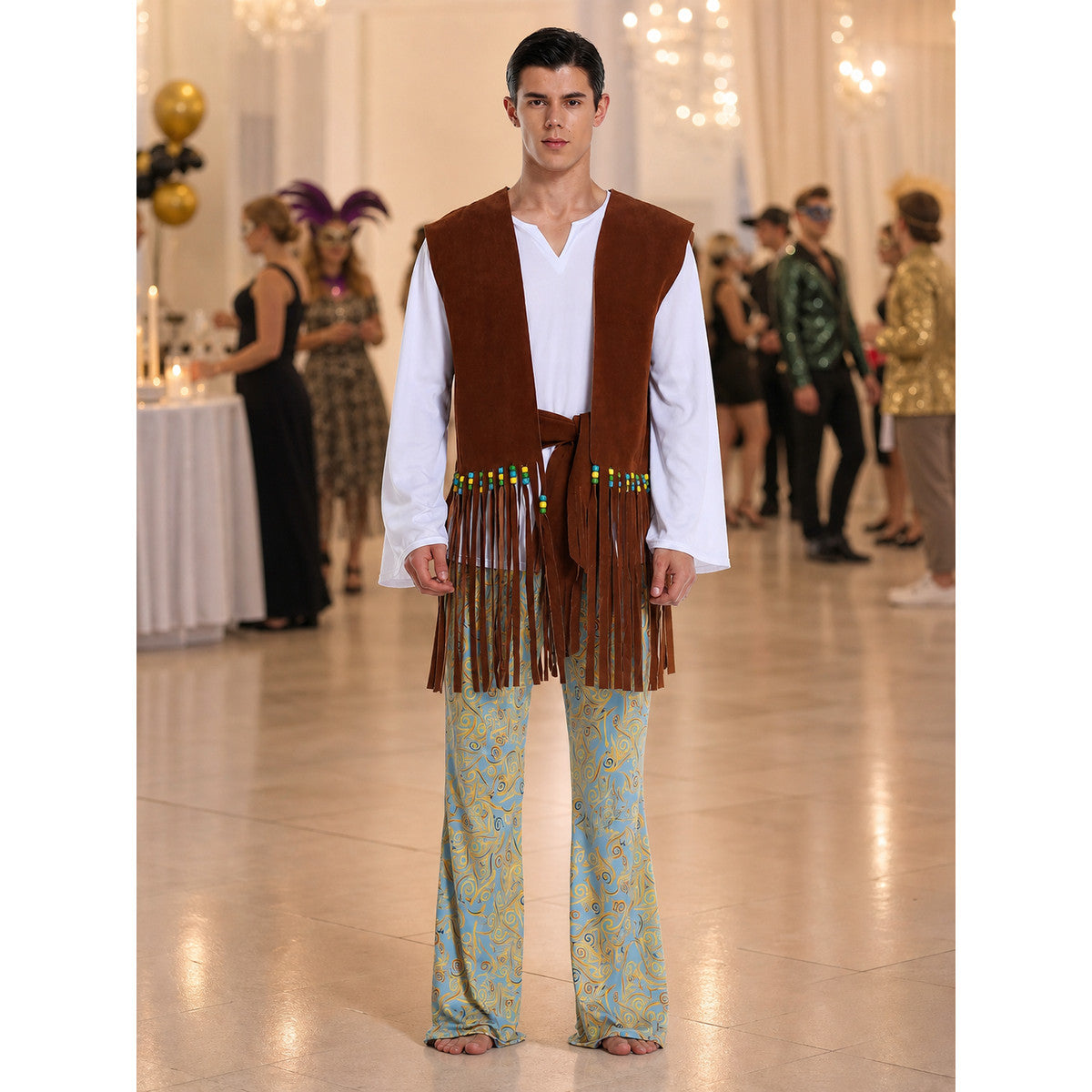 Retro Stage Costume with Vest and Pants lifestyle