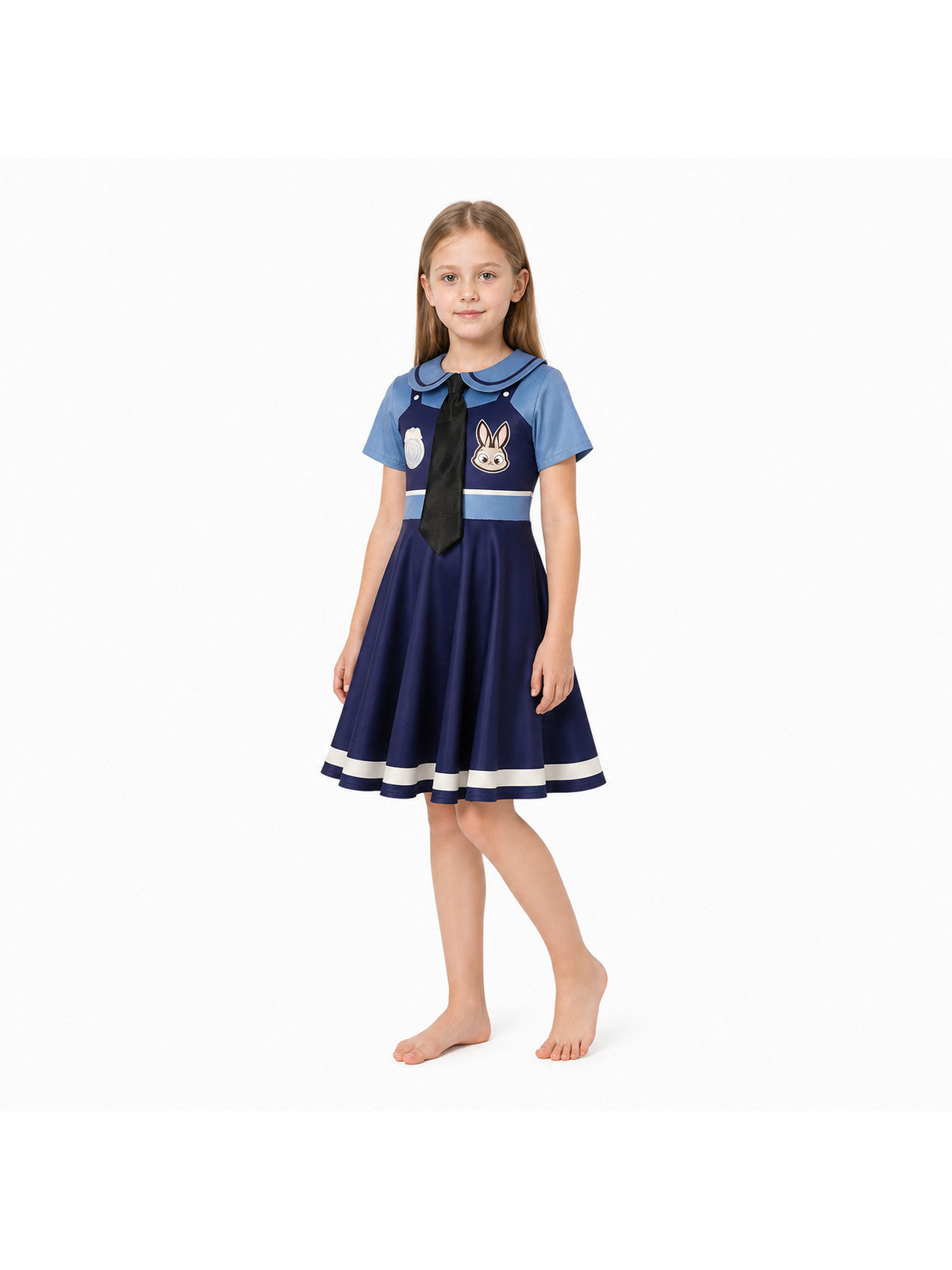 Judy Rabbit Costume from Zootopia, Collared Dress