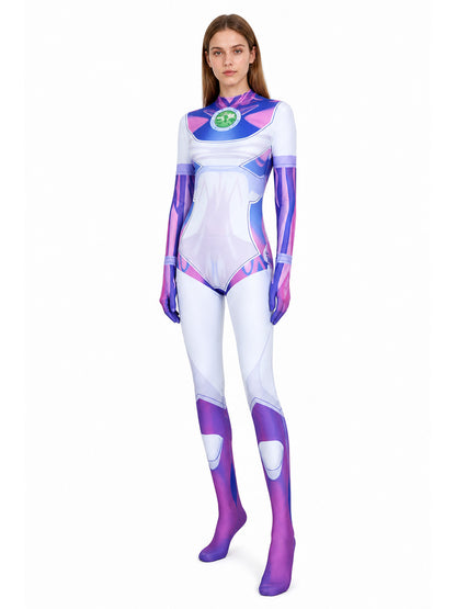 Raven DC Cosplay Jumpsuit with Geometric Print Costumes detail