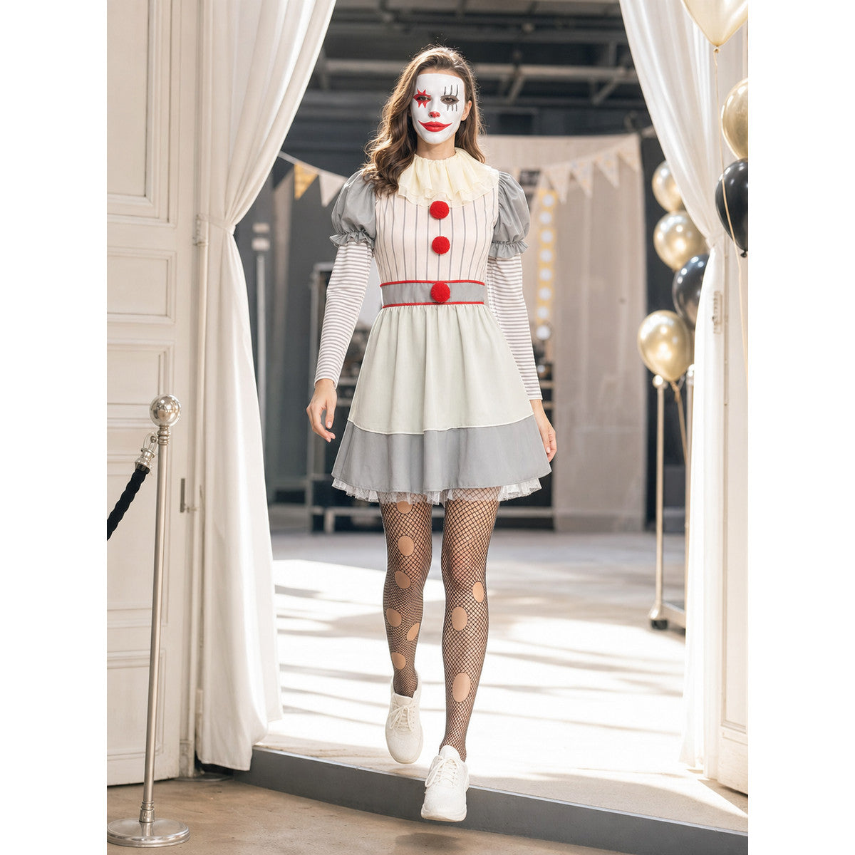 Clown Costume Dress for Halloween and Carnival lifestyle view