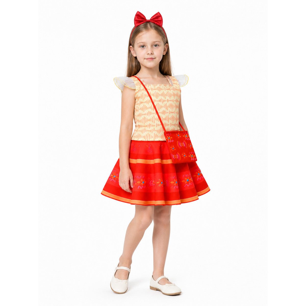 Children's Mirabel Costume with Dress, Bow, and Handbag Costume Dresses detail