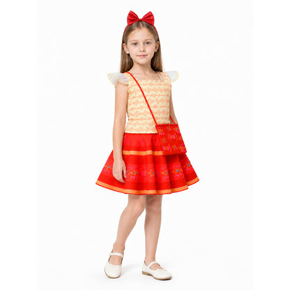 Children's Mirabel Costume with Dress, Bow, and Handbag Costume Dresses detail