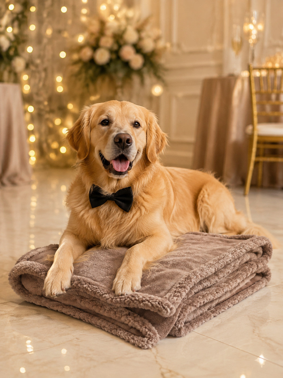 Reversible Pet Blanket, Taupe lifestyle view