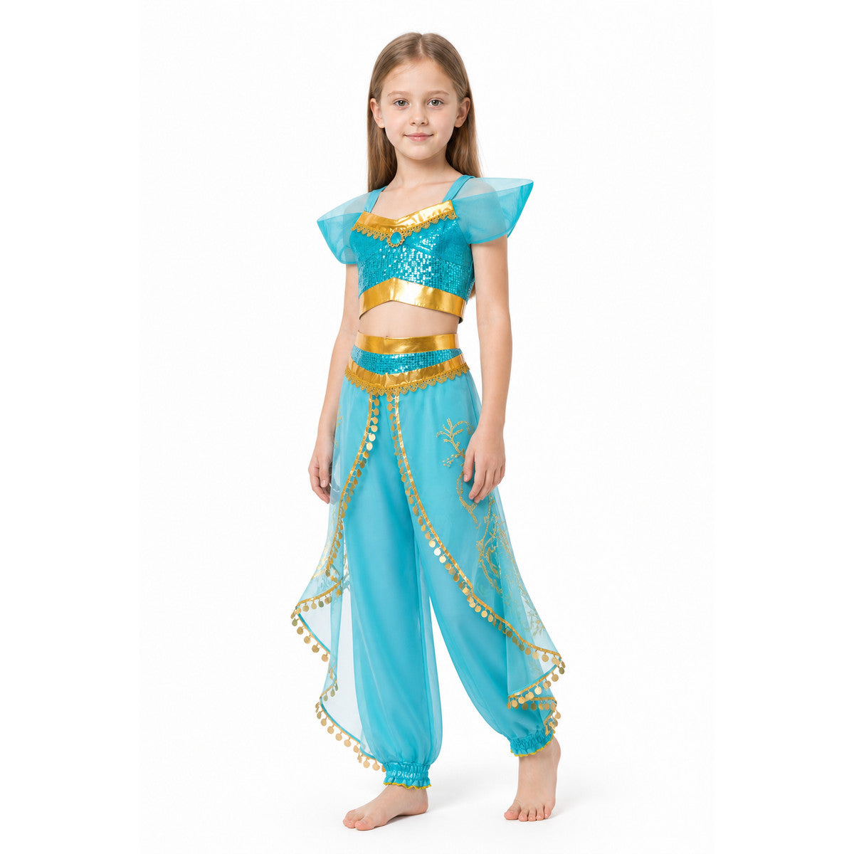 Fairytale Girls’ Costume in Turquoise with Sequins product detail