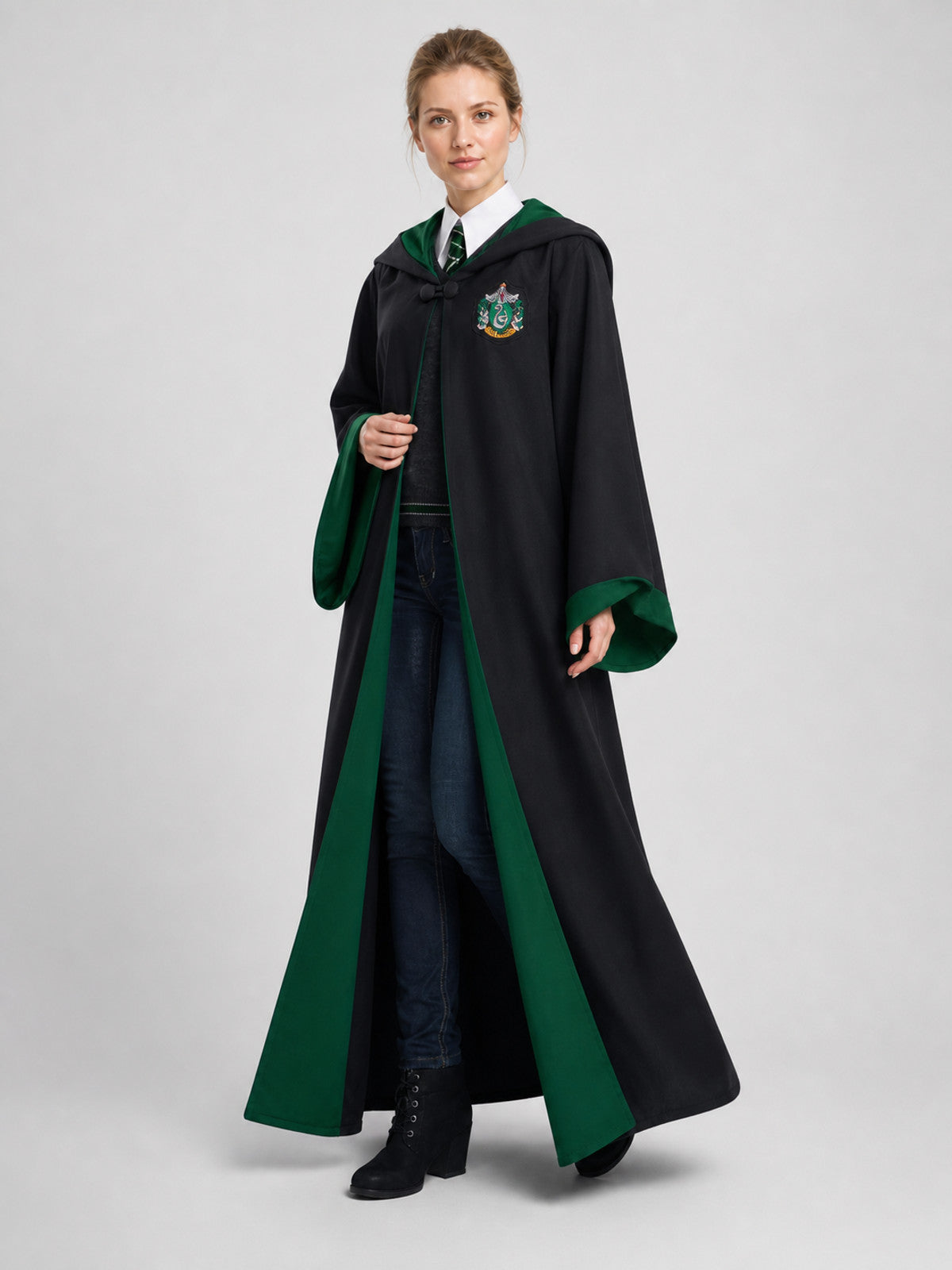 Harry Potter Hooded Robe, Black, Size M-XXL