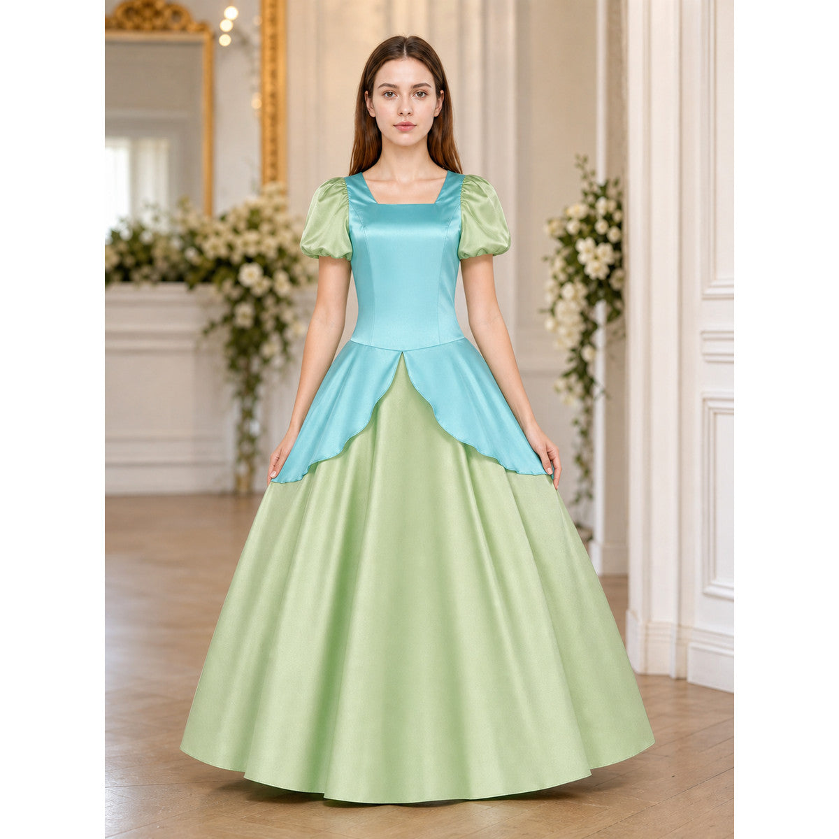 Cosplay Dress with Tiered Skirt and Headband lifestyle