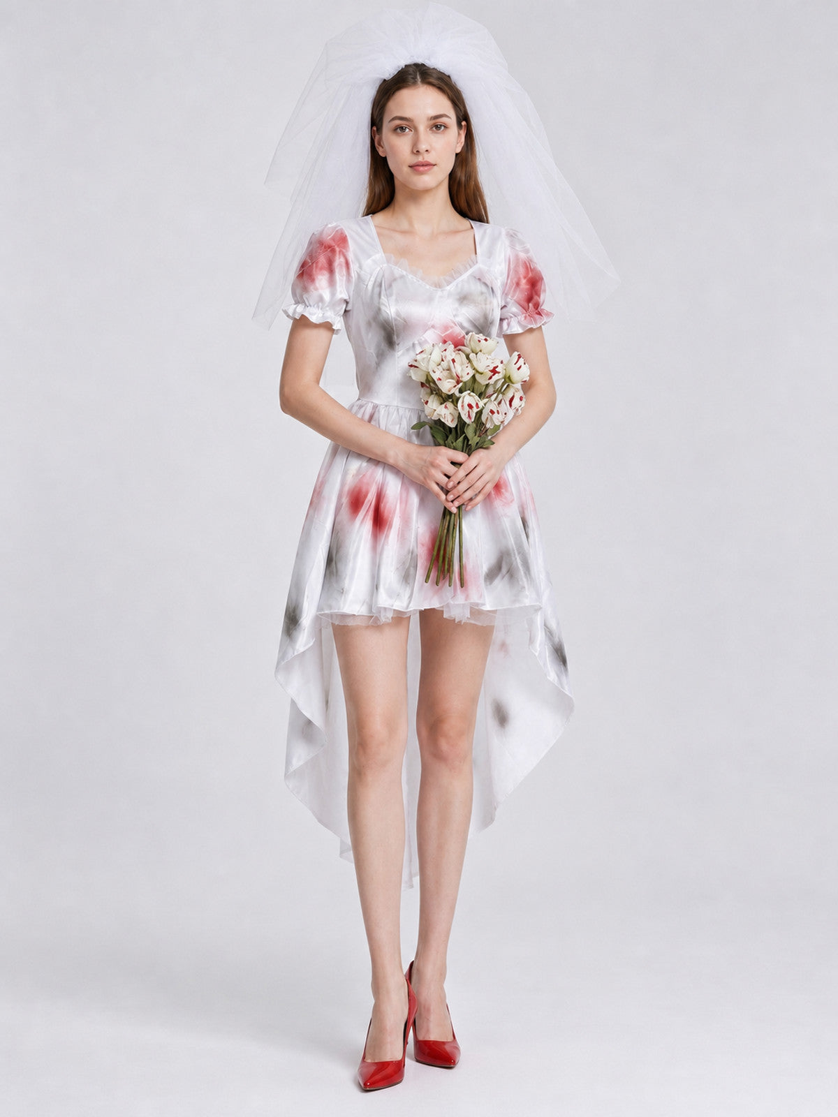 Carnival Dress with Blood Effect and Train