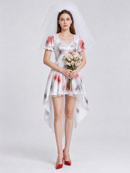 Carnival Dress with Blood Effect and Train