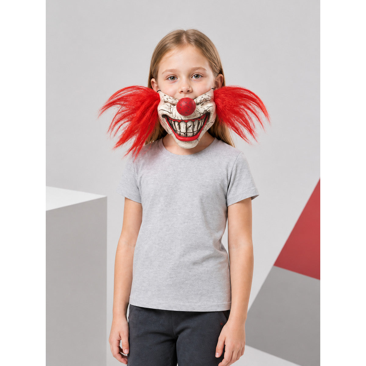 Scary Clown Carnival Mask for Halloween and Cosplay Costume Masks detail