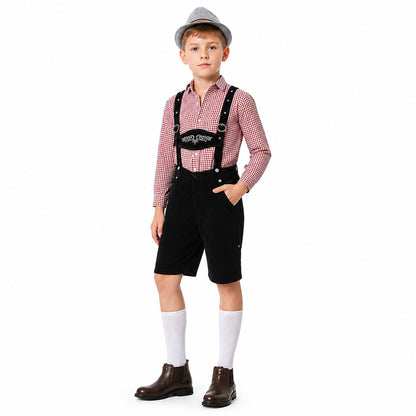 Bavarian Costume with Plaid Shirt and Shorts Costumes detail