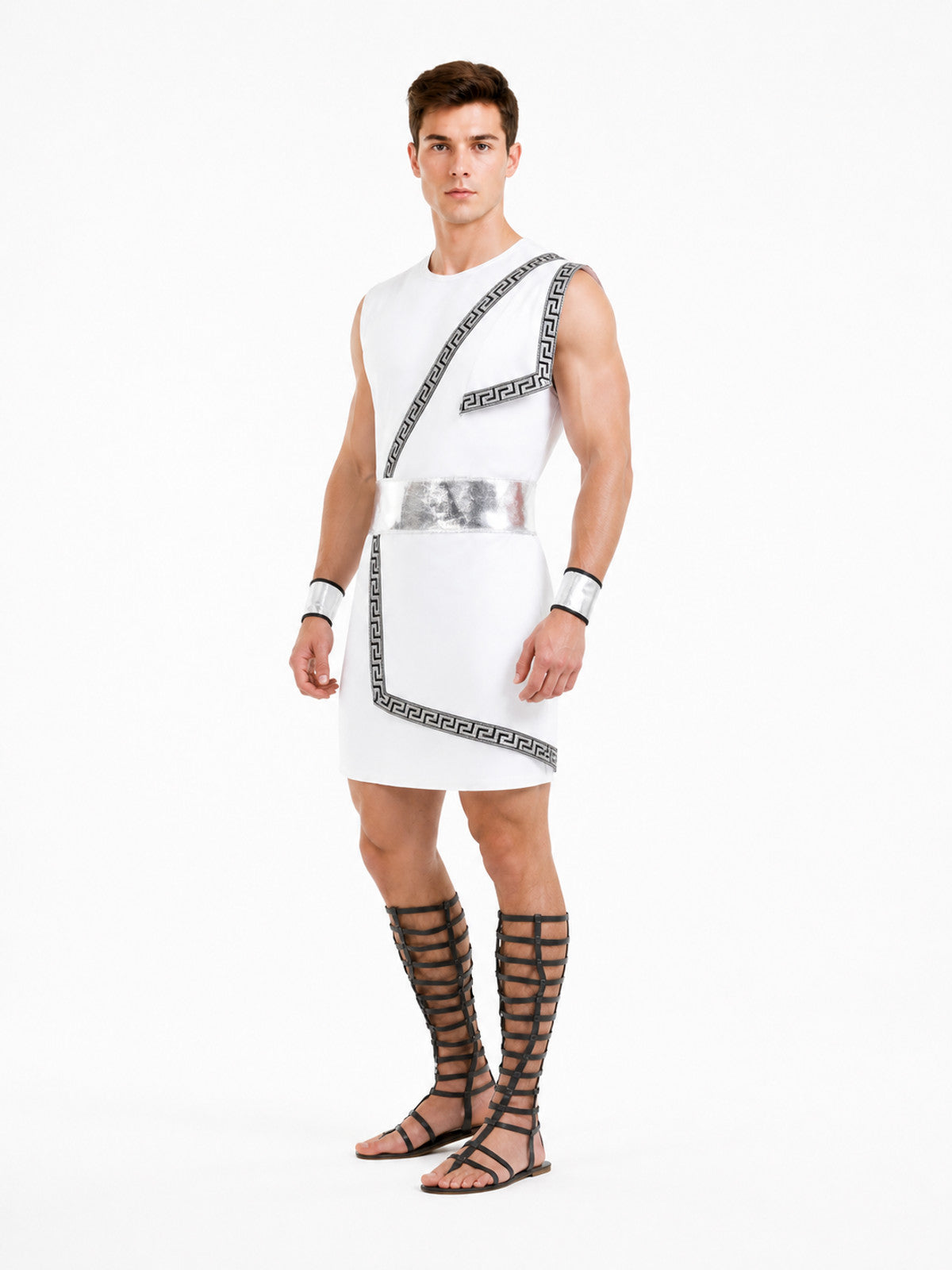 Ancient Greek Stage Costume with Meander and Belt