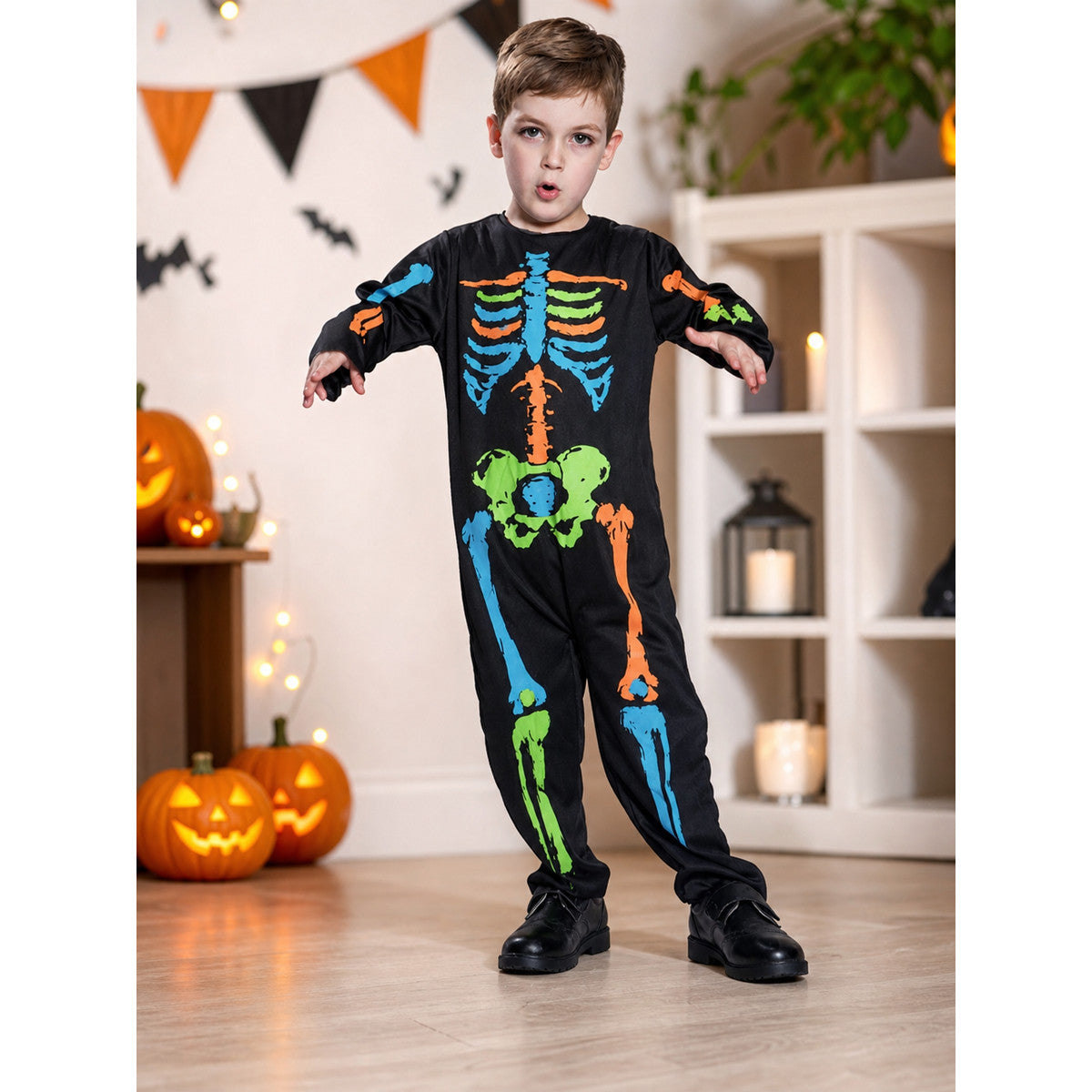 Halloween Skeleton Costume Jumpsuit lifestyle view