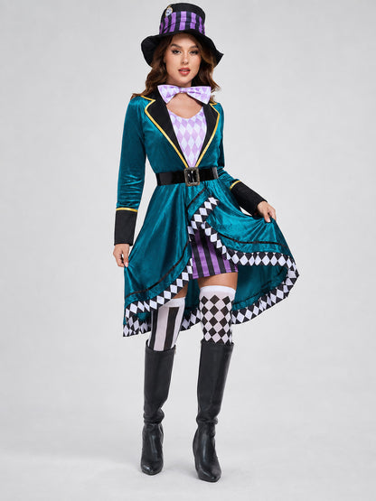 Stage Costume with Asymmetrical Skirt and Top Hat