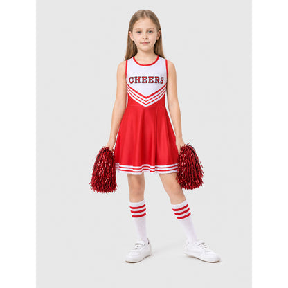 Cheerleading Costume: Dress, Leg Warmers, and Pom-Poms Costume Dresses detail