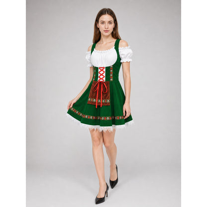 Carnival Dress in an Ethnic Style with Ribbons
