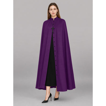 Purple Long Carnival Cloak with Hood lifestyle