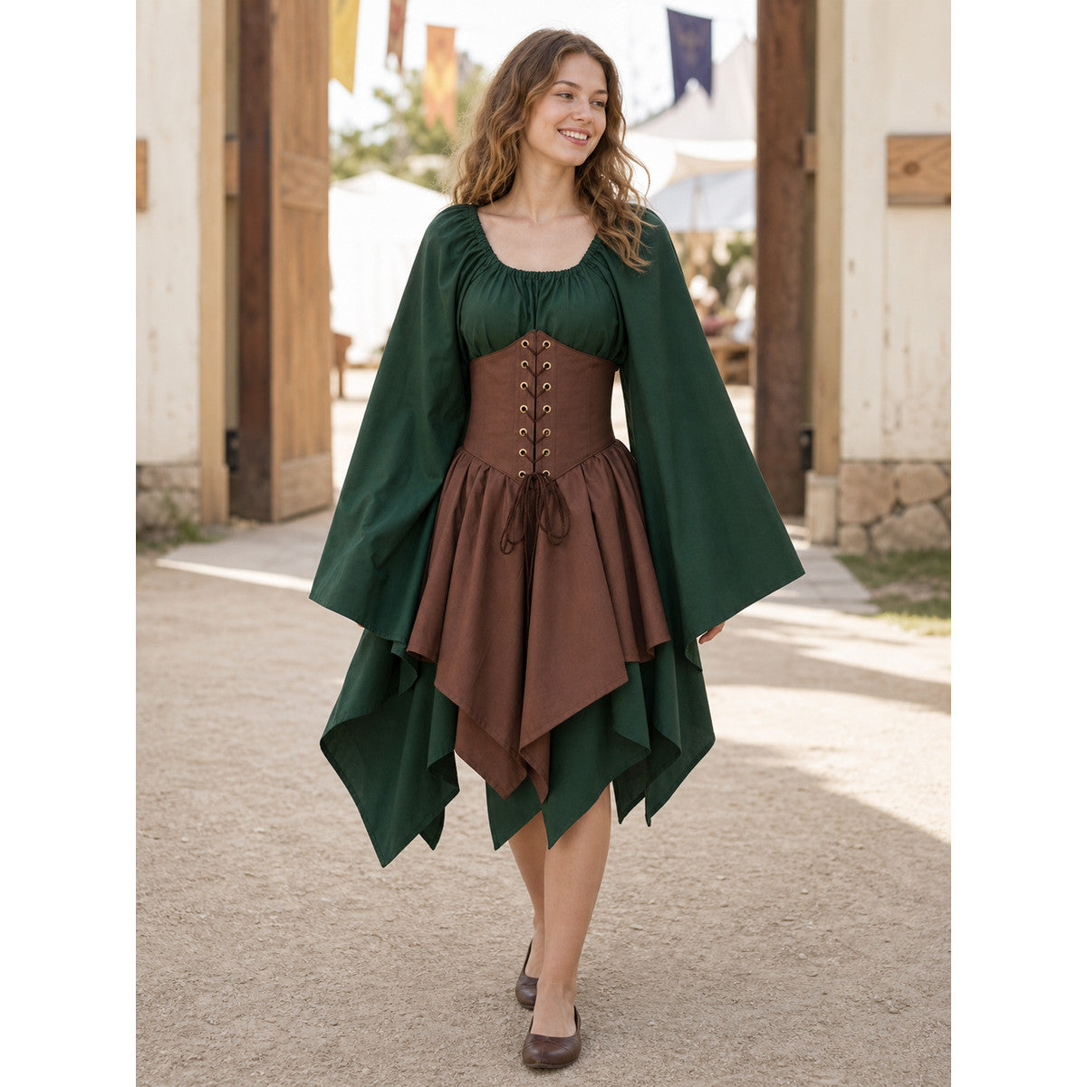 Medieval-Style Carnival Corset Dress lifestyle