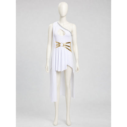 Halloween Costume Dress, White, Asymmetrical