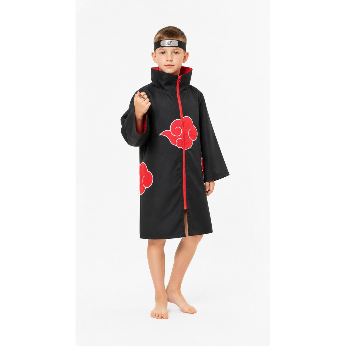 Akatsuki Costume with Red Clouds for Cosplay Costumes detail